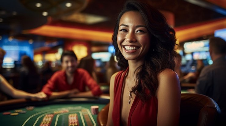 Close-up of live dealer table during Tournament play